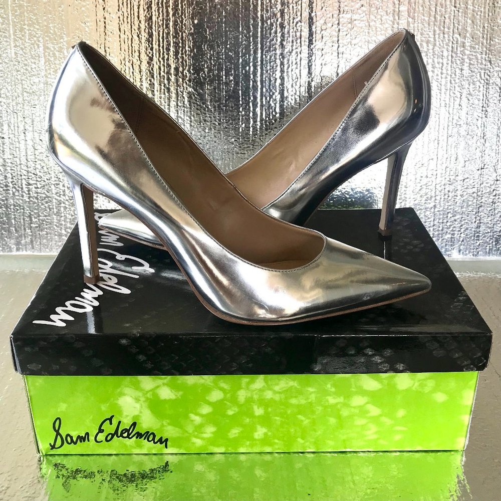 Sam Edelman Silver Metallic Hazel Heels